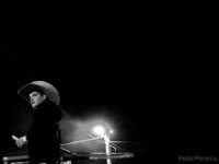 Derick Costa Jr., 10, enjoys the other evens between his two rides at the final event in the New England Rodeo championship in Norton, MA.